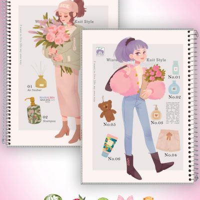 دفتر دخترانه نوجوان مجلد