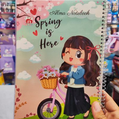 دفتر مجلد 80 برگ طرح دختر