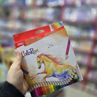 مداد رنگی 24 رنگ مقوایی deli